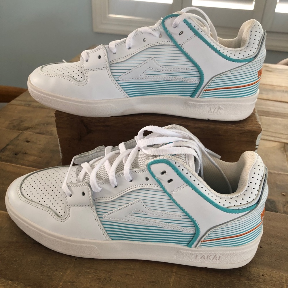 LAKAI SHOES-  Telford Low Rob Welsh Legacy Edition Skate Shoes - White Leather